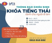 CHIÊU SINH KHÓA TIẾNG THÁI DÀNH CHO NGƯỜI ĐI LÀM